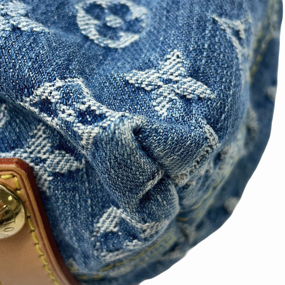 LOUIS VUITTON Baggy Blue/YellowM95048 Monogram Denim Size GM