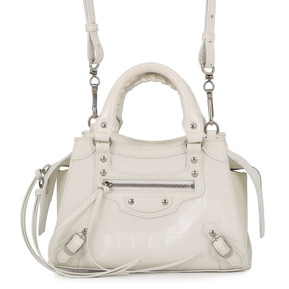 BALENCIAGA Neoclassic City White638524 9016 Leather Size Mini