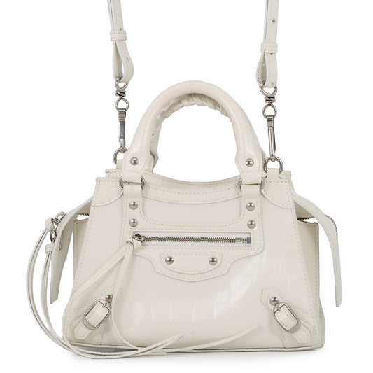 BALENCIAGA Neoclassic City White638524 9016 Leather Size Mini