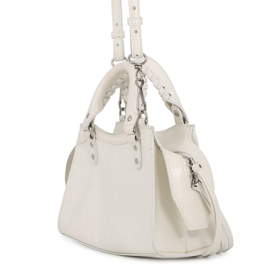 BALENCIAGA Neoclassic City White638524 9016 Leather Size Mini