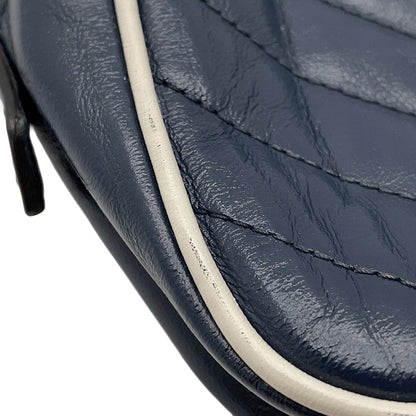 GUCCI GG Marmont ChainShoulder Navy/White447632 Leather