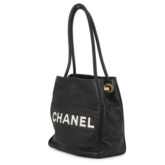 CHANEL Camellia Essential Tote Black/WhiteA20856 Lambskin