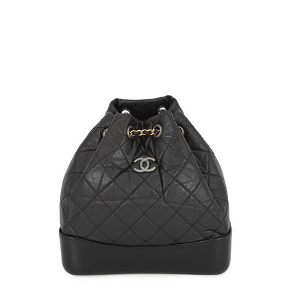 CHANEL Gabrielle de CHANEL Backpack BlackA94485 Aged Calf Leather Size Small
