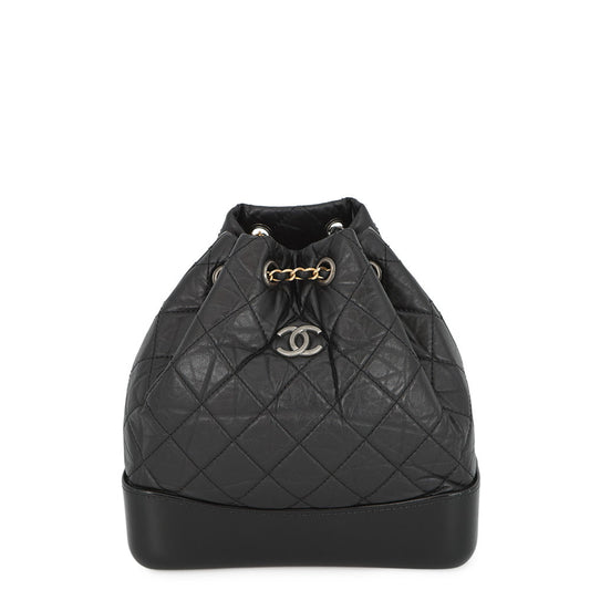 CHANEL Gabrielle de CHANEL Backpack BlackA94485 Aged Calf Leather Size Small
