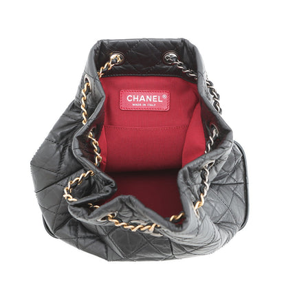 CHANEL Gabrielle de CHANEL Backpack BlackA94485 Aged Calf Leather Size Small