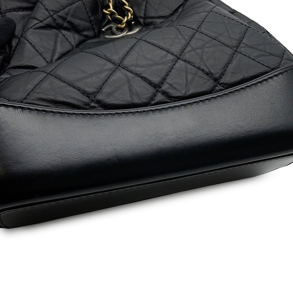 CHANEL Gabrielle de CHANEL Backpack BlackA94485 Aged Calf Leather Size Small