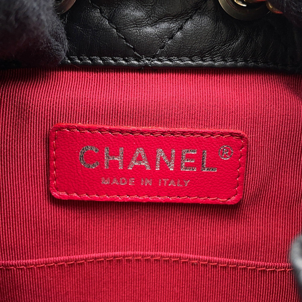 CHANEL Gabrielle de CHANEL Backpack BlackA94485 Aged Calf Leather Size Small