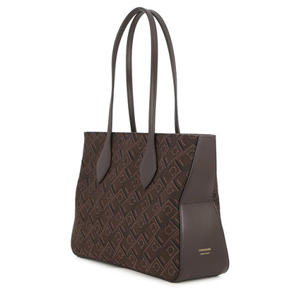 Ferragamo Star Tote Bag Brown219934 779547 Canvas Leather
