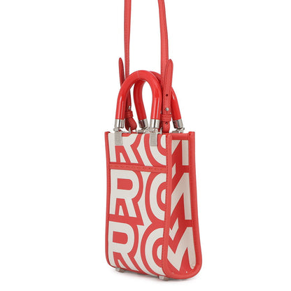 FENDI Marc Jacobs x Sunshine 2-way Tote Bag Red/White8BS051 AMWK Leather Size Mini