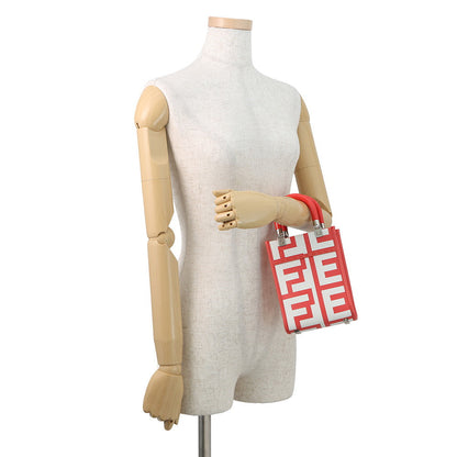 FENDI Marc Jacobs x Sunshine 2-way Tote Bag Red/White8BS051 AMWK Leather Size Mini