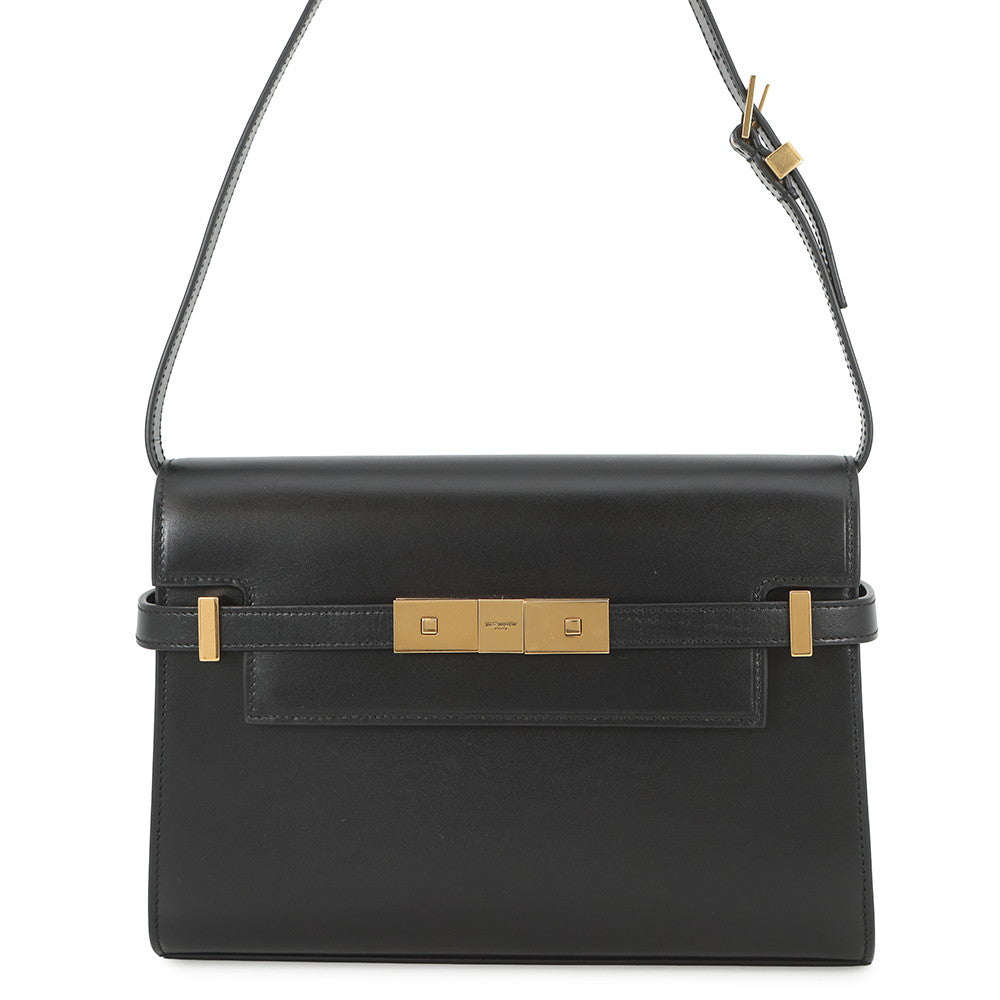 SAINT LAURENT PARIS Manhattan Shoulder Bag Black6756260SX0W1000 Calf Leather Size Small