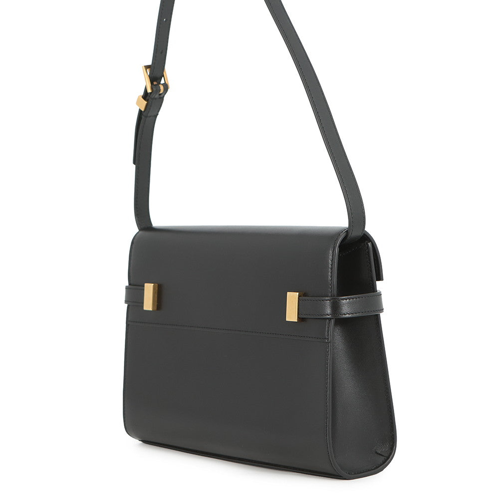 SAINT LAURENT PARIS Manhattan Shoulder Bag Black6756260SX0W1000 Calf Leather Size Small