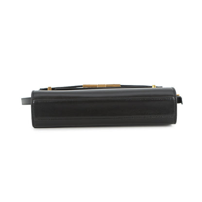 SAINT LAURENT PARIS Manhattan Shoulder Bag Black6756260SX0W1000 Calf Leather Size Small