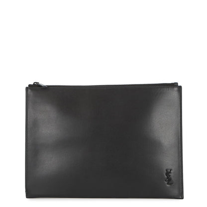 SAINT LAURENT PARIS Tiny Monogram Tablet Case Clutch Bag Black6077791JB0U1000 Calf Leather
