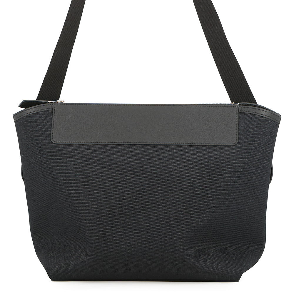 HERMES R.M.S 12H Shoulder Bag Black Toile H Taurillon・Legato