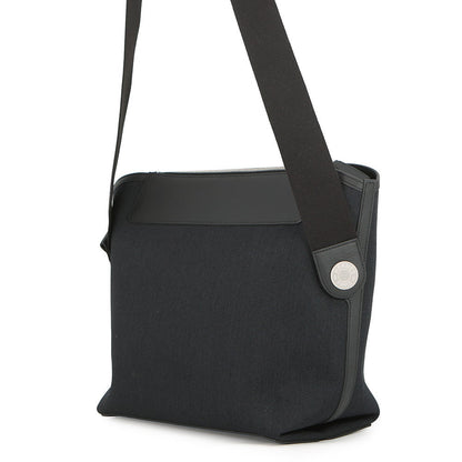 HERMES R.M.S 12H Shoulder Bag Black Toile H Taurillon・Legato
