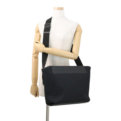 HERMES R.M.S 12H Shoulder Bag Black Toile H Taurillon・Legato