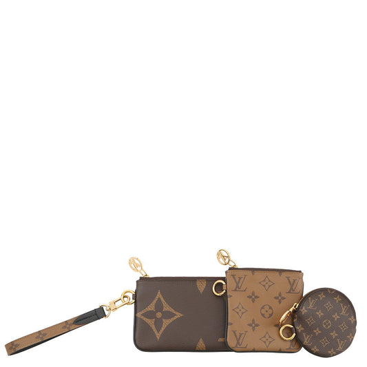 LOUIS VUITTON Pochette・Trio NoirM68756 Monogram Monogram / Giant Monogram Reverse Canvas