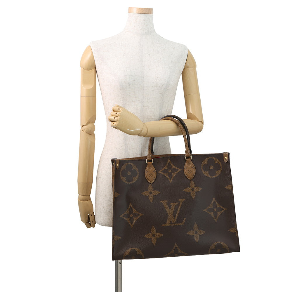 LOUIS VUITTON Onthego RedM45320 Monogram Monogram Reverse Canvas Monogram Giant Size GM