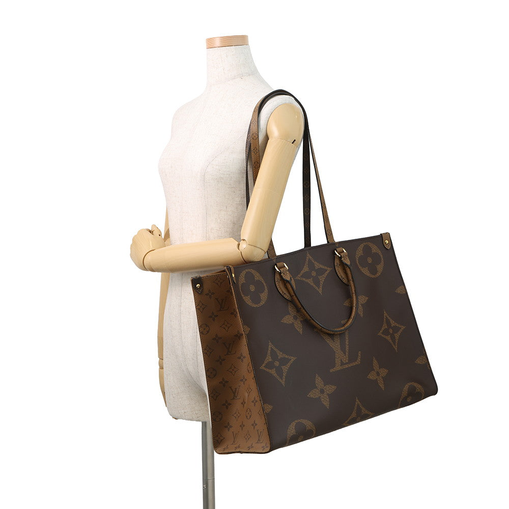LOUIS VUITTON Onthego RedM45320 Monogram Monogram Reverse Canvas Monogram Giant Size GM