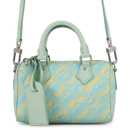 LOUIS VUITTON Speedy Bandouliere GreenM46092 Monogram Empreinte Leather Summer Stardust Size 20