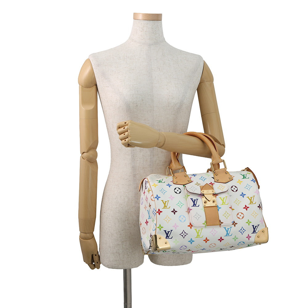 LOUIS VUITTON Speedy Blanc/RedM92643 Monogram・Multicolor Size 30