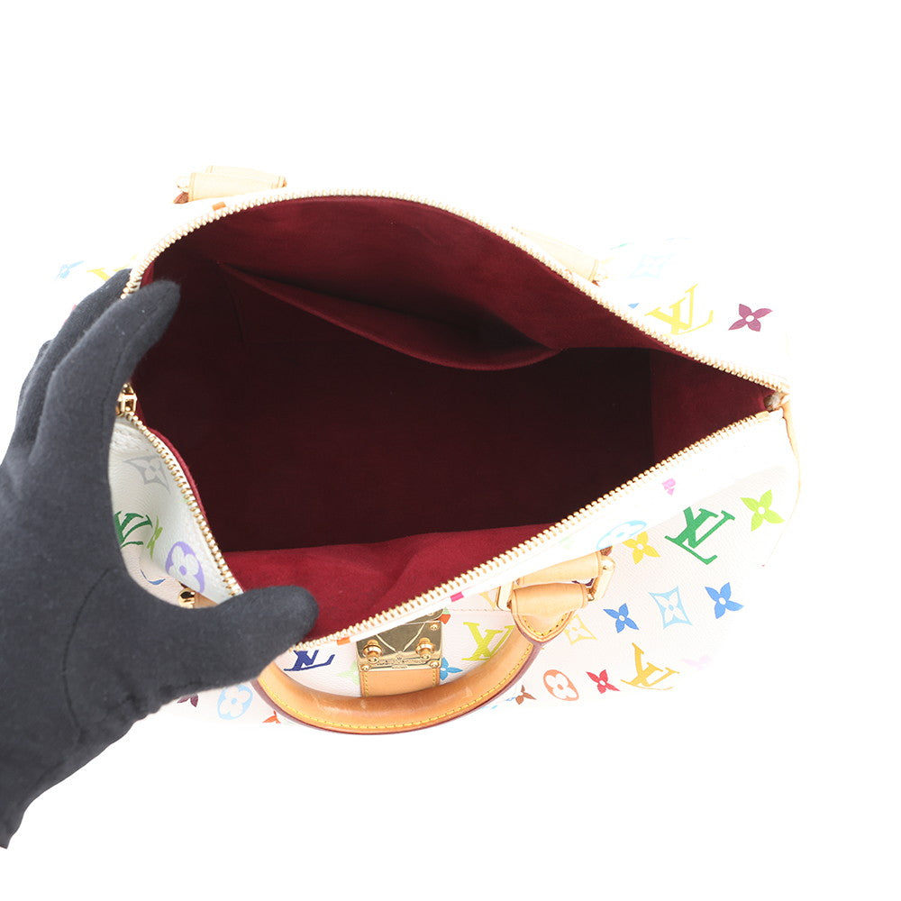 LOUIS VUITTON Speedy Blanc/RedM92643 Monogram・Multicolor Size 30