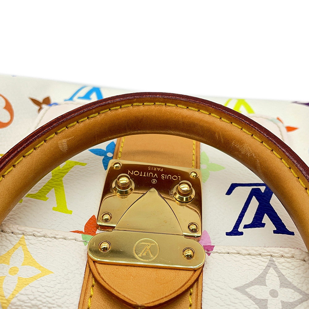 LOUIS VUITTON Speedy Blanc/RedM92643 Monogram・Multicolor Size 30