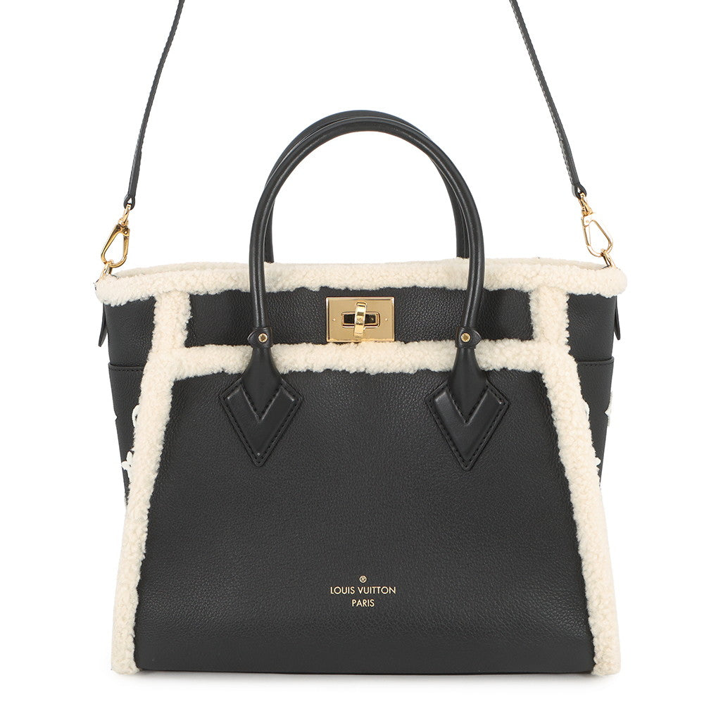 LOUIS VUITTON On My Side NoirM58908 Calf Leather Shearling Size MM