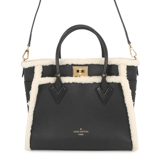 LOUIS VUITTON On My Side NoirM58908 Calf Leather Shearling Size MM
