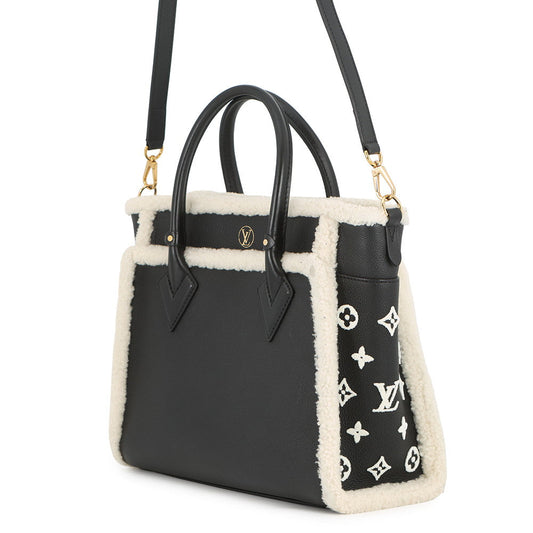 LOUIS VUITTON On My Side NoirM58908 Calf Leather Shearling Size MM