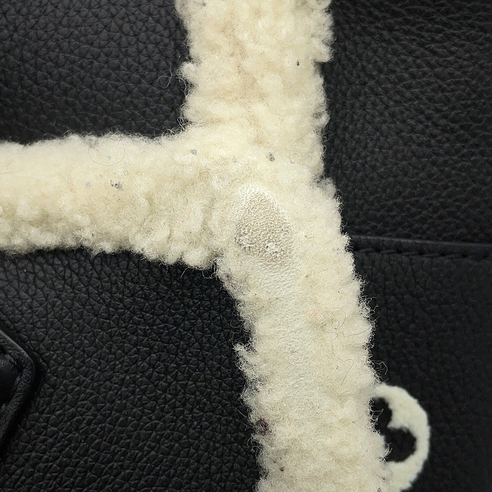 LOUIS VUITTON On My Side NoirM58908 Calf Leather Shearling Size MM