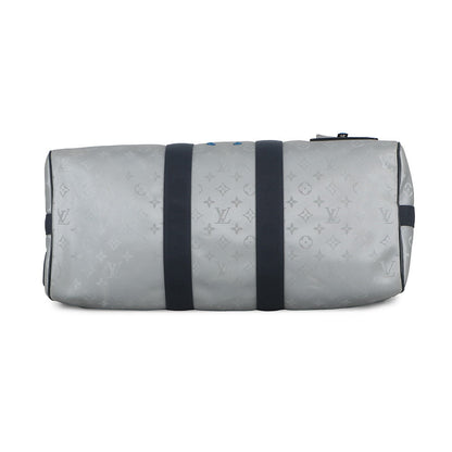 LOUIS VUITTON Keepall Bandouliere Silver/OrangeM44170 Monogram / Satellite Size 50