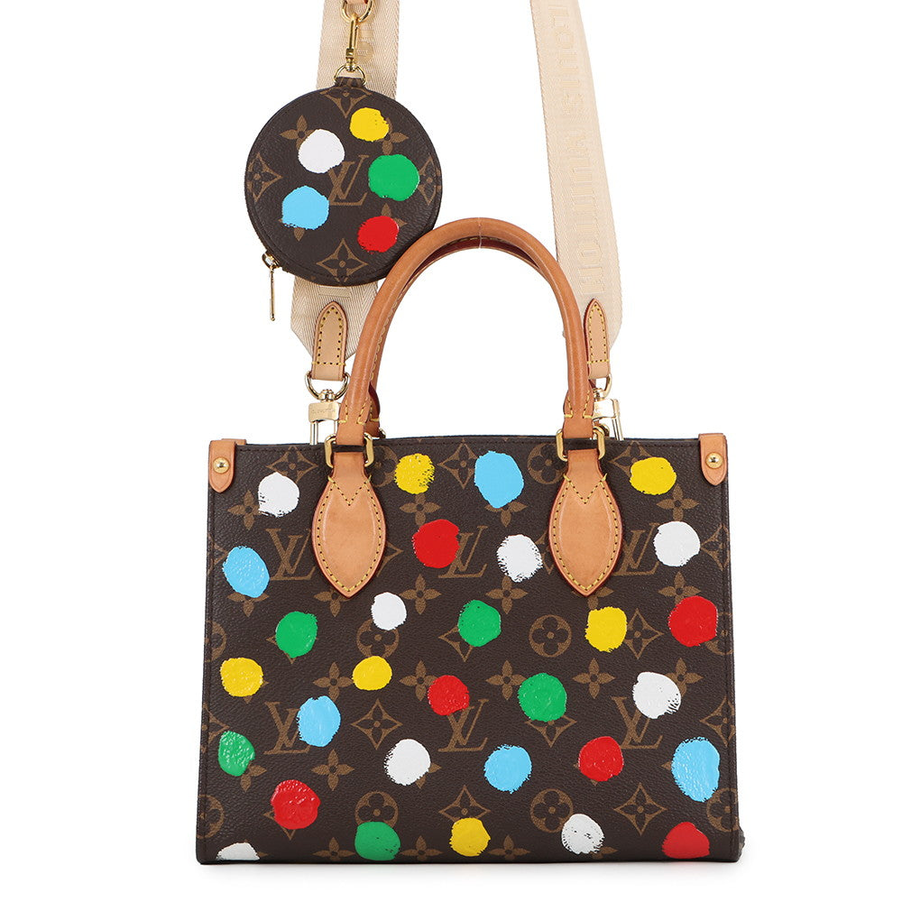 LOUIS VUITTON LVxYK Onthego RedM46380 Monogram Painted Dot Size PM
