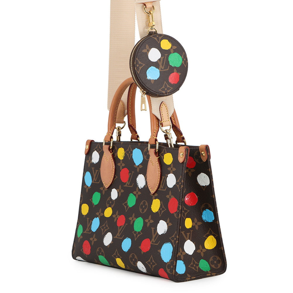 LOUIS VUITTON LVxYK Onthego RedM46380 Monogram Painted Dot Size PM