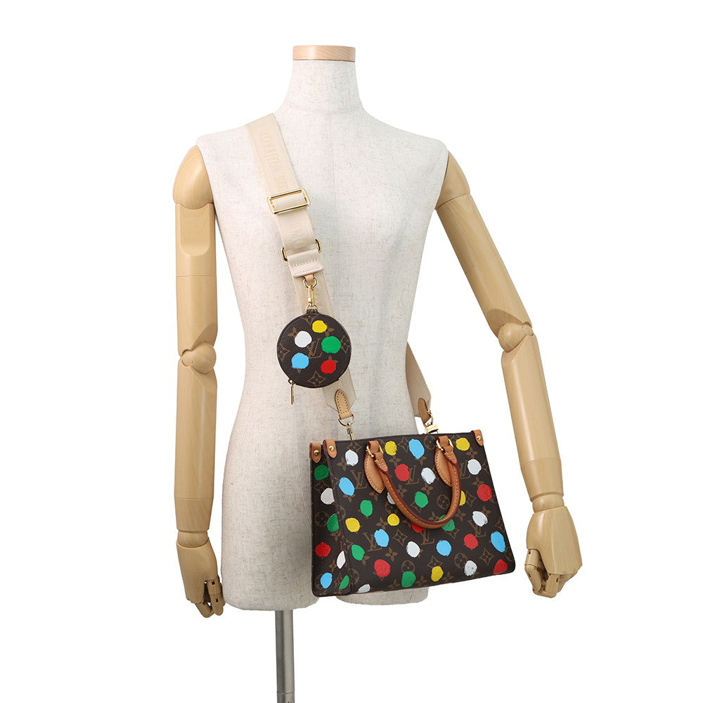 LOUIS VUITTON LVxYK Onthego RedM46380 Monogram Painted Dot Size PM
