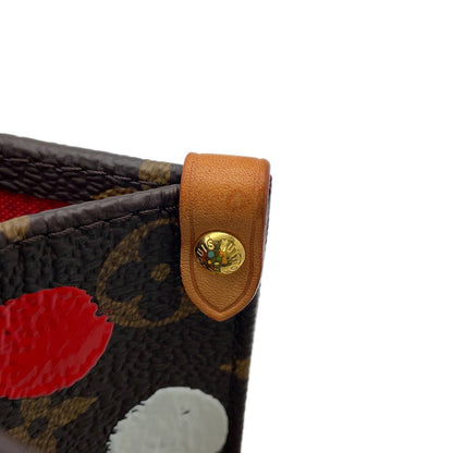 LOUIS VUITTON LVxYK Onthego RedM46380 Monogram Painted Dot Size PM