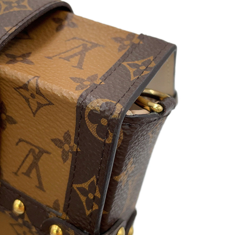 LOUIS VUITTON Pochette Trunk Vertical BrownM67873 Monogram Reverse Canvas