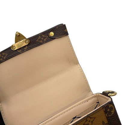 LOUIS VUITTON Pochette Trunk Vertical BrownM67873 Monogram Reverse Canvas