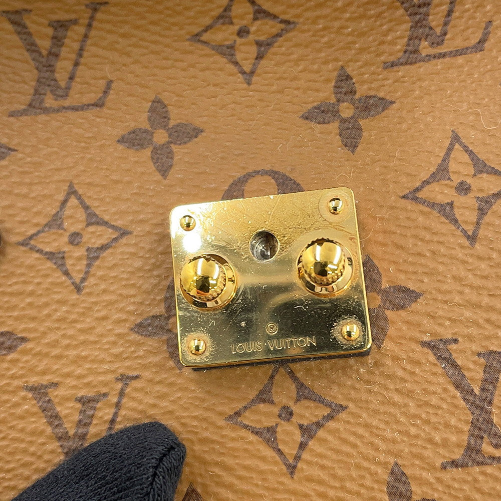 LOUIS VUITTON Pochette Trunk Vertical BrownM67873 Monogram Reverse Canvas