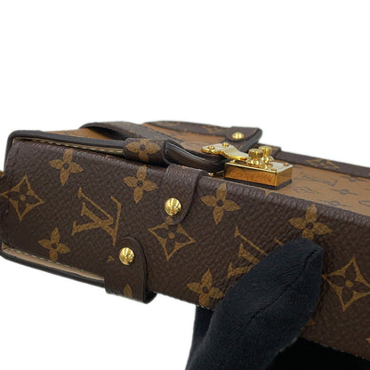 LOUIS VUITTON Pochette Trunk Vertical BrownM67873 Monogram Reverse Canvas