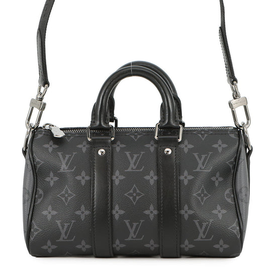 LOUIS VUITTON Keepall Bandouliere NoirM46271 Monogram Eclipse Monogram Eclipse Reverse Size 25