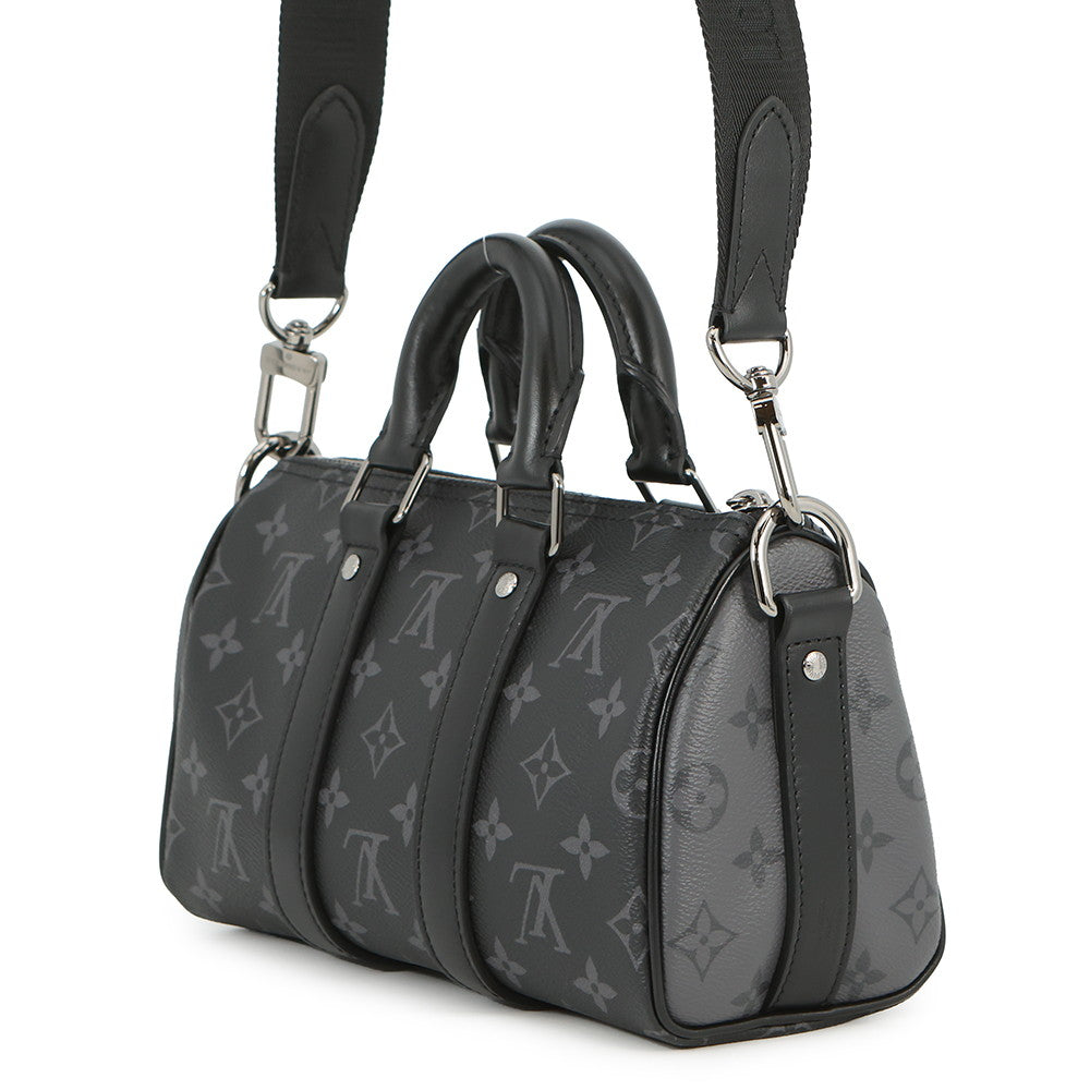 LOUIS VUITTON Keepall Bandouliere NoirM46271 Monogram Eclipse Monogram Eclipse Reverse Size 25