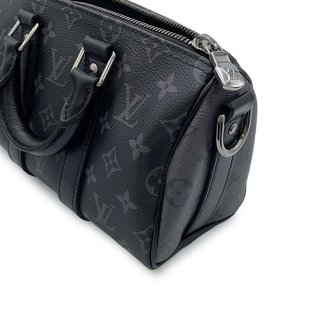 LOUIS VUITTON Keepall Bandouliere NoirM46271 Monogram Eclipse Monogram Eclipse Reverse Size 25