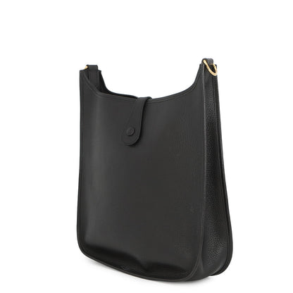 HERMES Evelyne1 Black Taurillon Clemence Size GM
