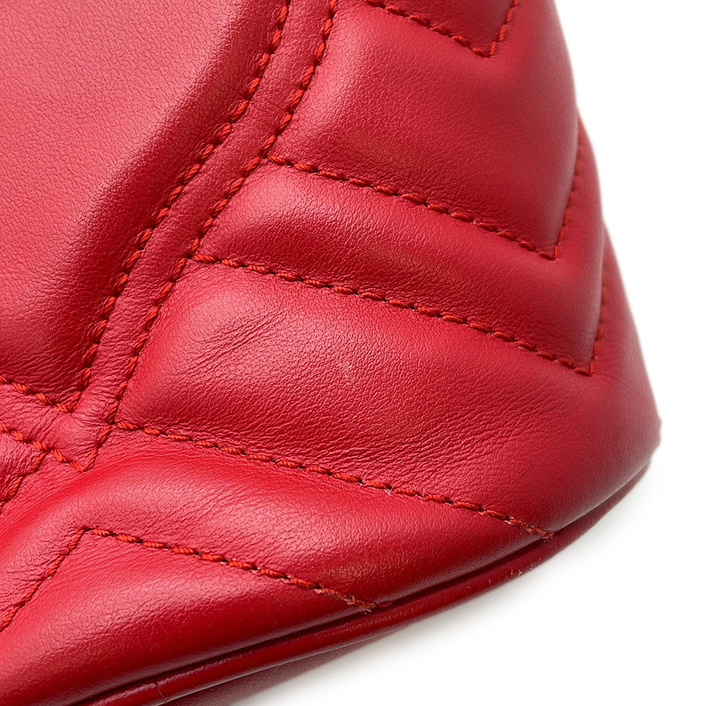 GUCCI GG Marmont Small Bucket Bag Red575163 Leather
