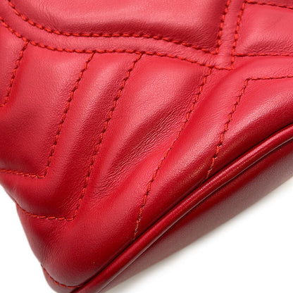 GUCCI GG Marmont Small Bucket Bag Red575163 Leather