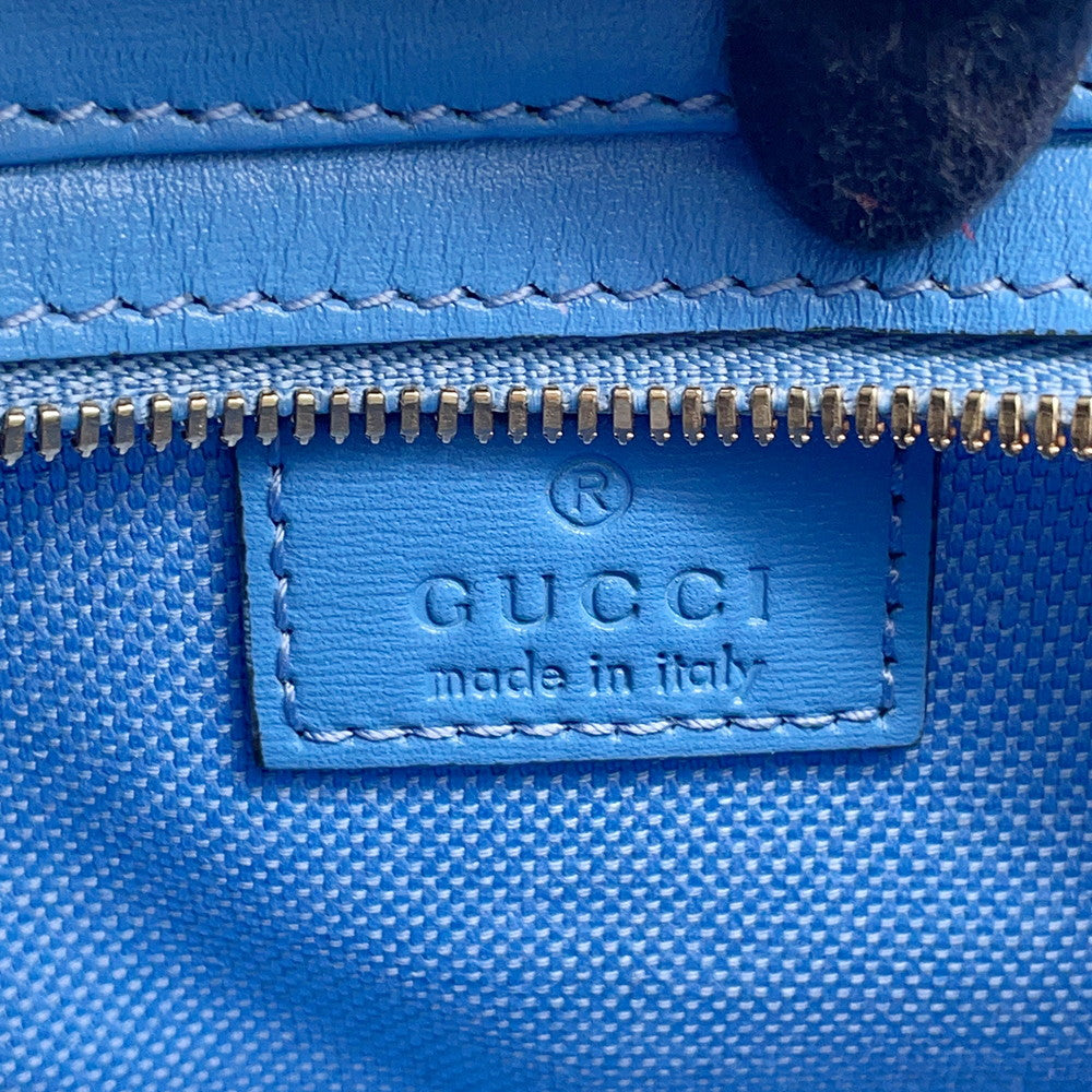 GUCCI GG Canvas Moonside One-Shoulder Bag Light Blue786035 Canvas Leather Size Mini