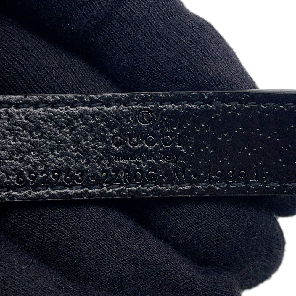 GUCCI Interlocking G Pet Harness Black692963 Leather Size M