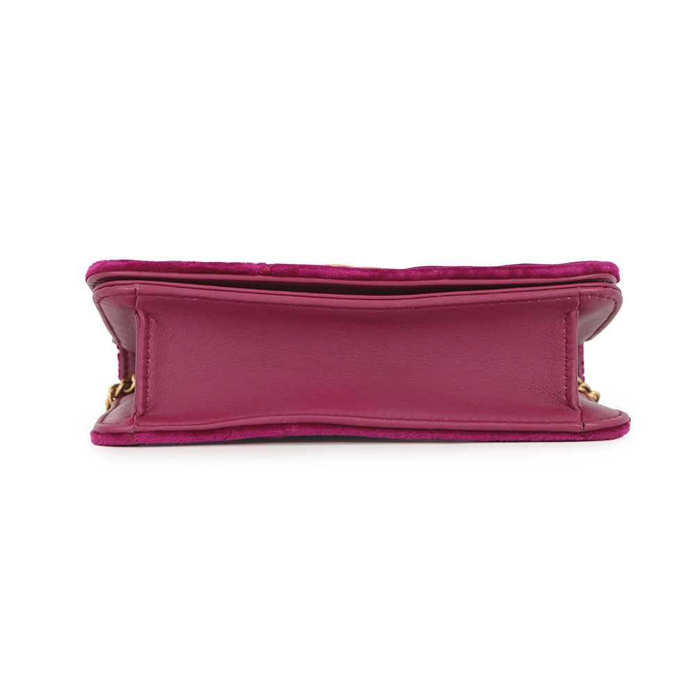 GUCCI GG Marmont ChainShoulder Bag Purple488426 Velour